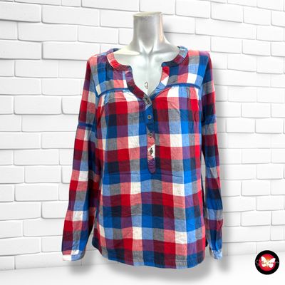 Blusa de manga larga de cuadritos YESSICA Talla 38