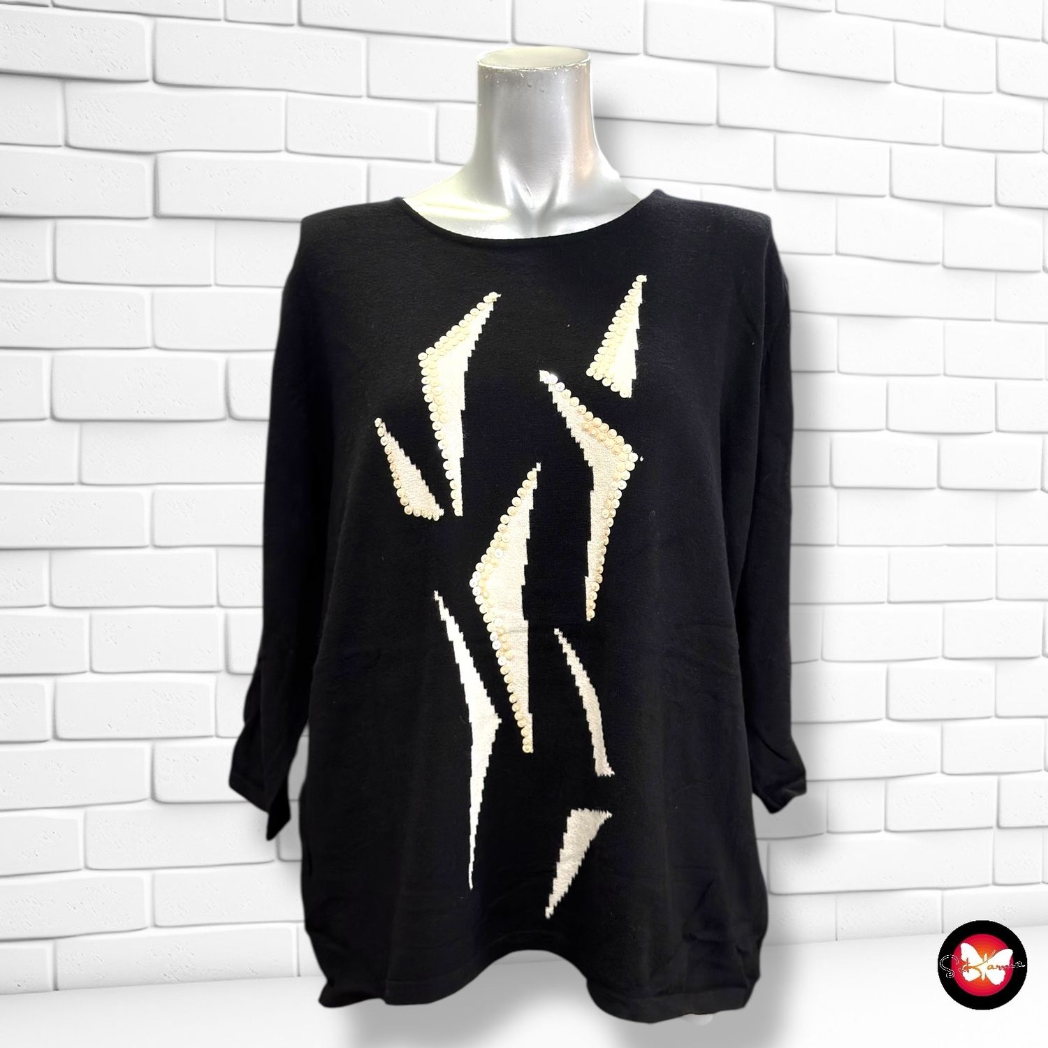 Jersey de manga larga con lentejuelas Talla L (grande)