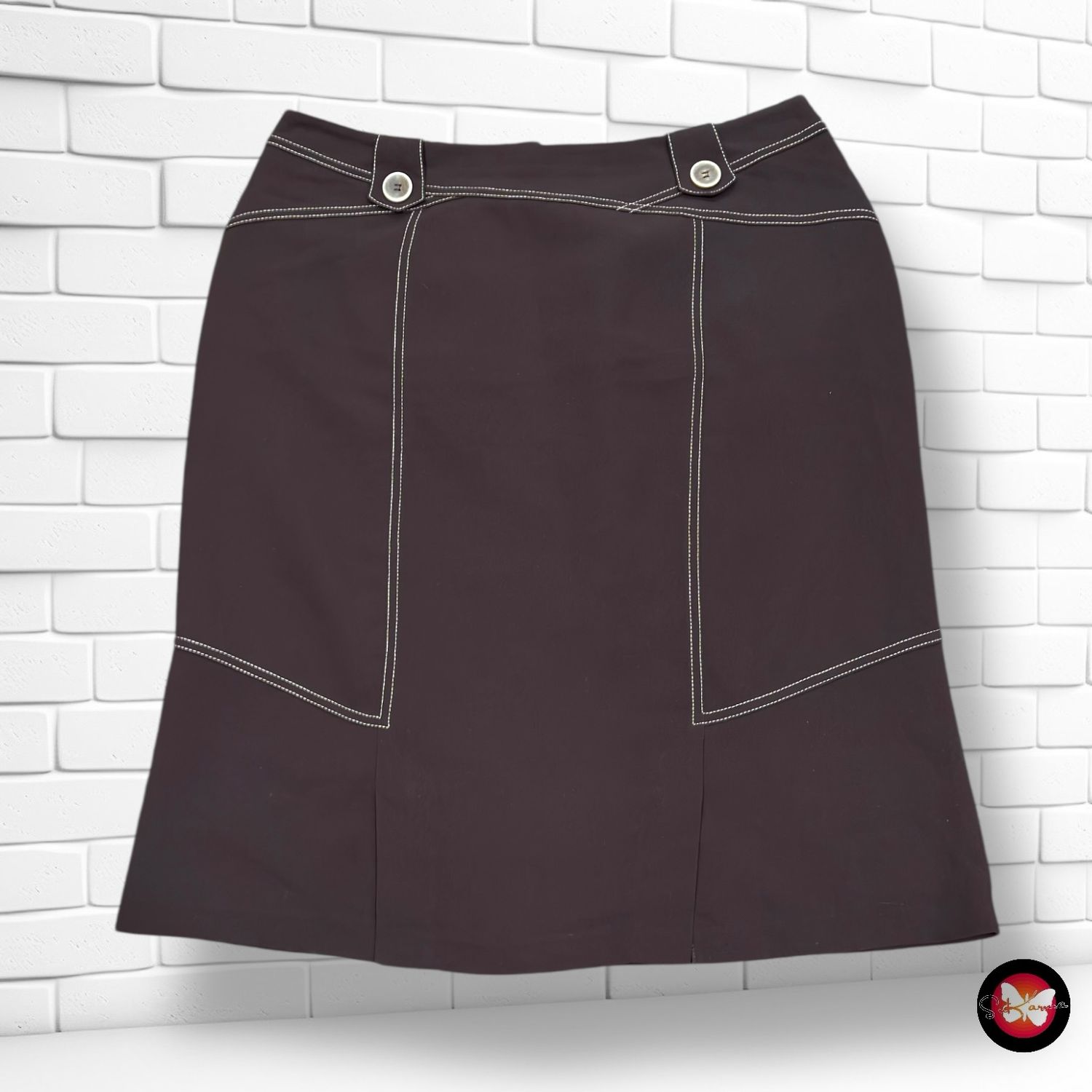 Falda con pespuntes CHRISTINE LAURE Talla 42