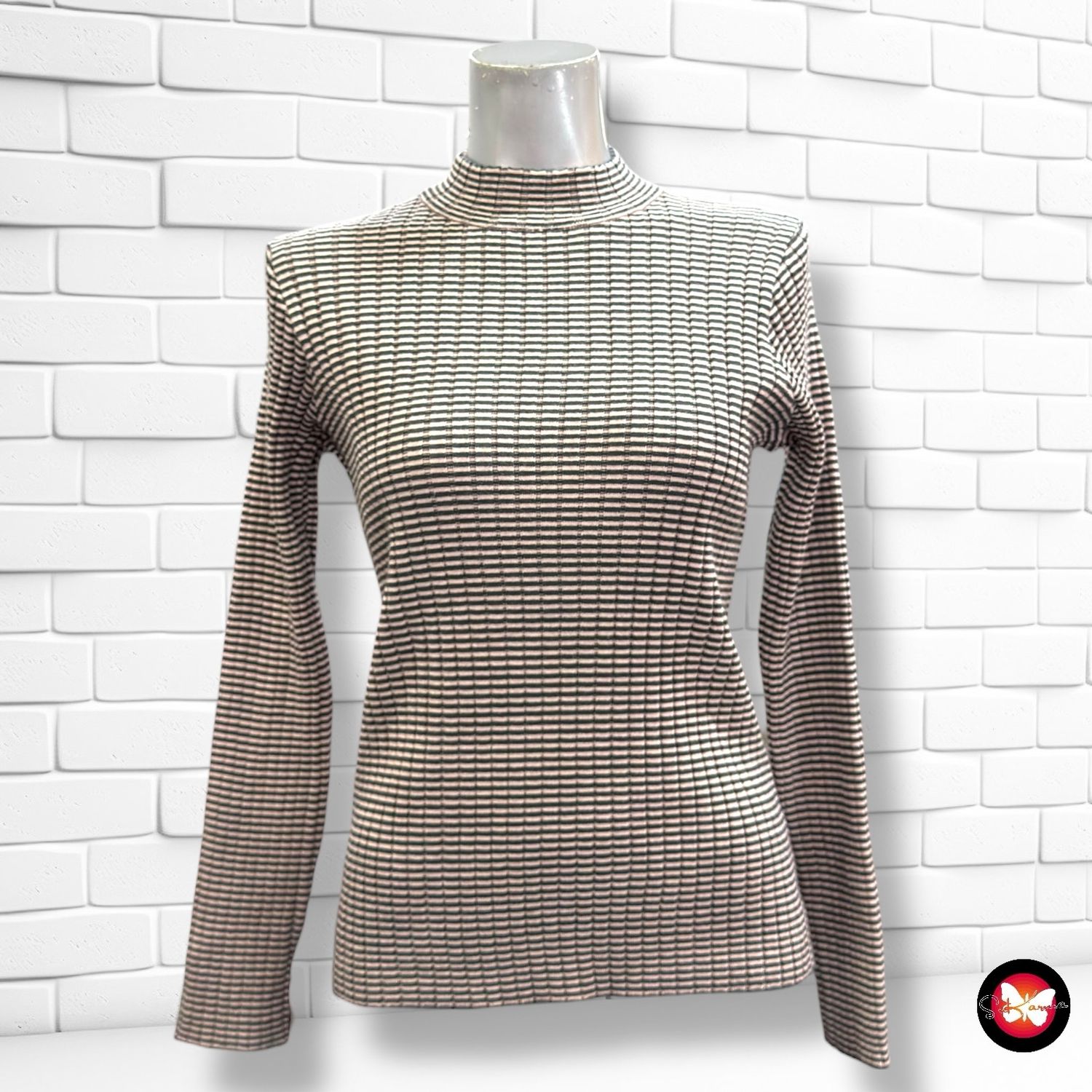 Jersey de manga larga de rayitas YIGGA Talla 11-12 años (grande)