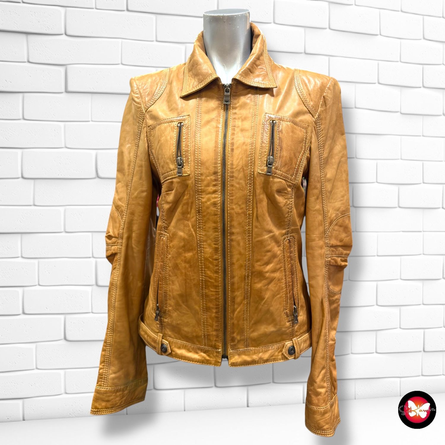 **HOY** Cazadora de piel MILESTONE Talla 36