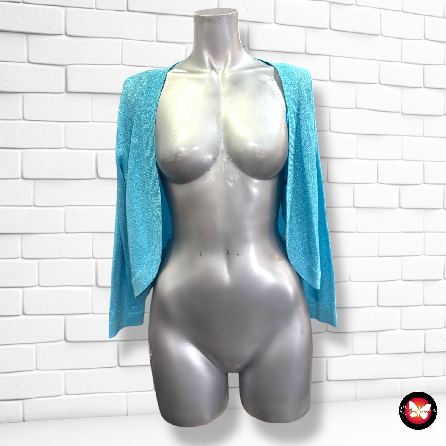 Chaqueta de punto torera con lurex Talla L