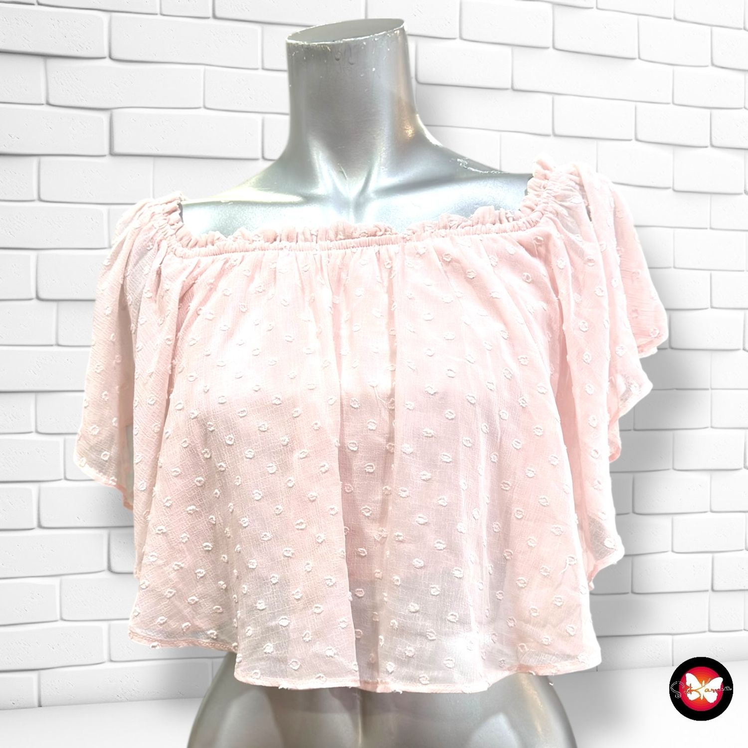 **HOY** Blusa cropped escote barco TALLY WEIJL Talla XS