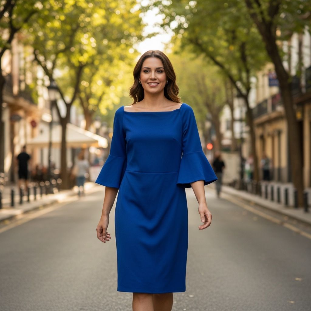 Vestido formal escote barco H&amp;M Talla M