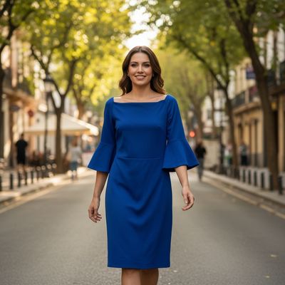 Vestido formal escote barco H&M Talla M