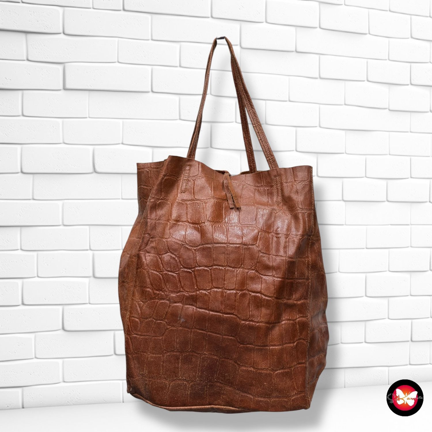 **HOY** Bolso de hombro de piel efecto cocodrilo