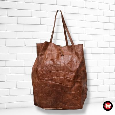 **HOY** Bolso de hombro de piel efecto cocodrilo