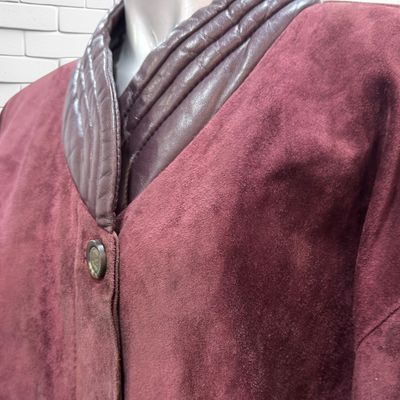 **HOY** Chaquetón vintage acolchado de ante Talla 44