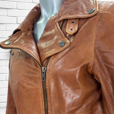 **HOY** Cazadora de piel CIGNO NERO Talla 38 (pequeña)