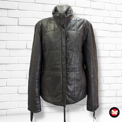 **HOY** Cazadora de piel acolchada CARAMELO Talla 42