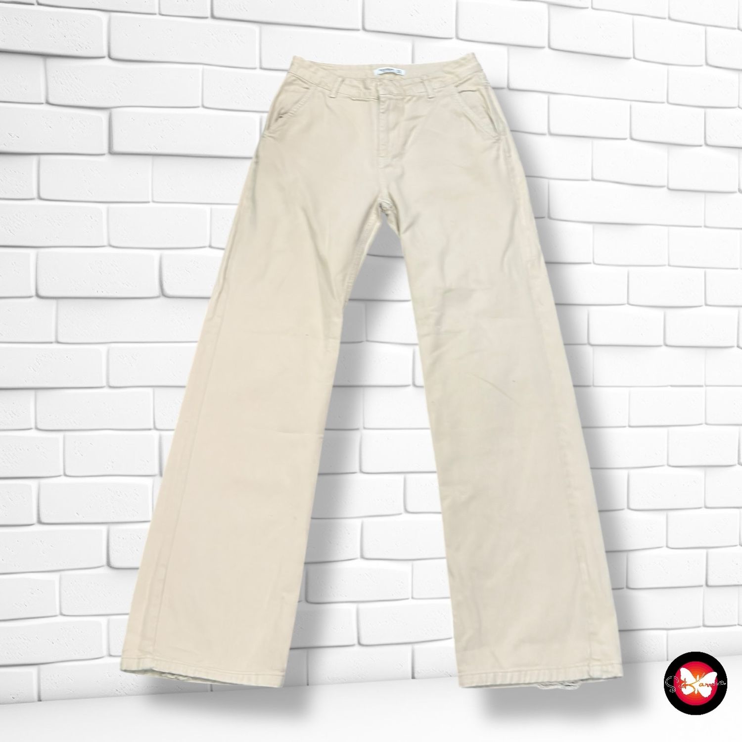 **HOY** Pantalón vaquero ancho de pierna PULL&amp;BEAR Talla 38