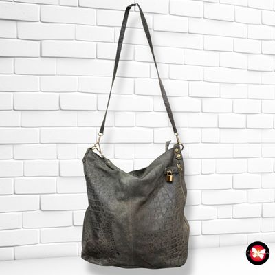 **HOY** Bolso de hombro / bandolera de piel efecto cocodrilo
