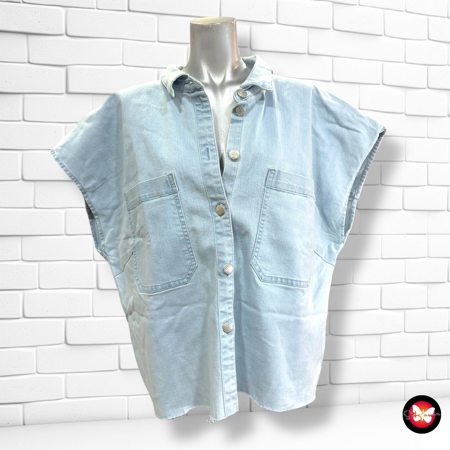 **HOY** Camisa vaquera sin mangas JOHN BANER Talla 48