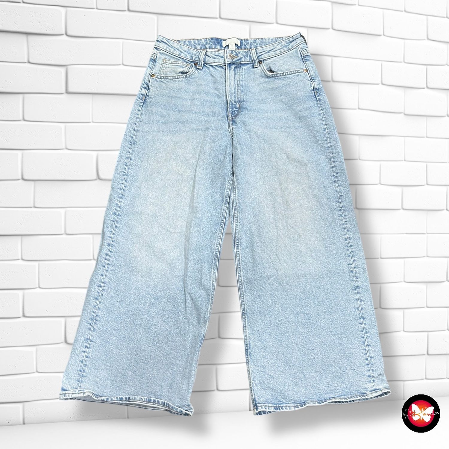 **HOY** Pantalón vaquero ancho de pierna H&amp;M Talla 40