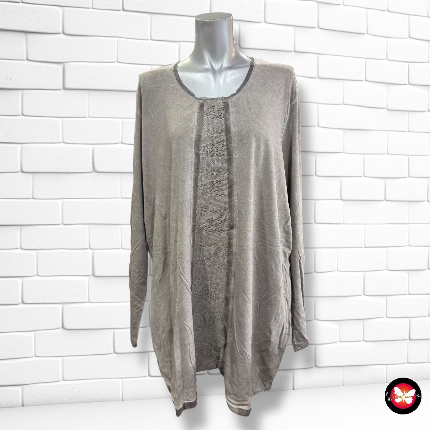 **HOY** Camiseta de manga larga con detalle en el frente GINA LAURA Talla XXL