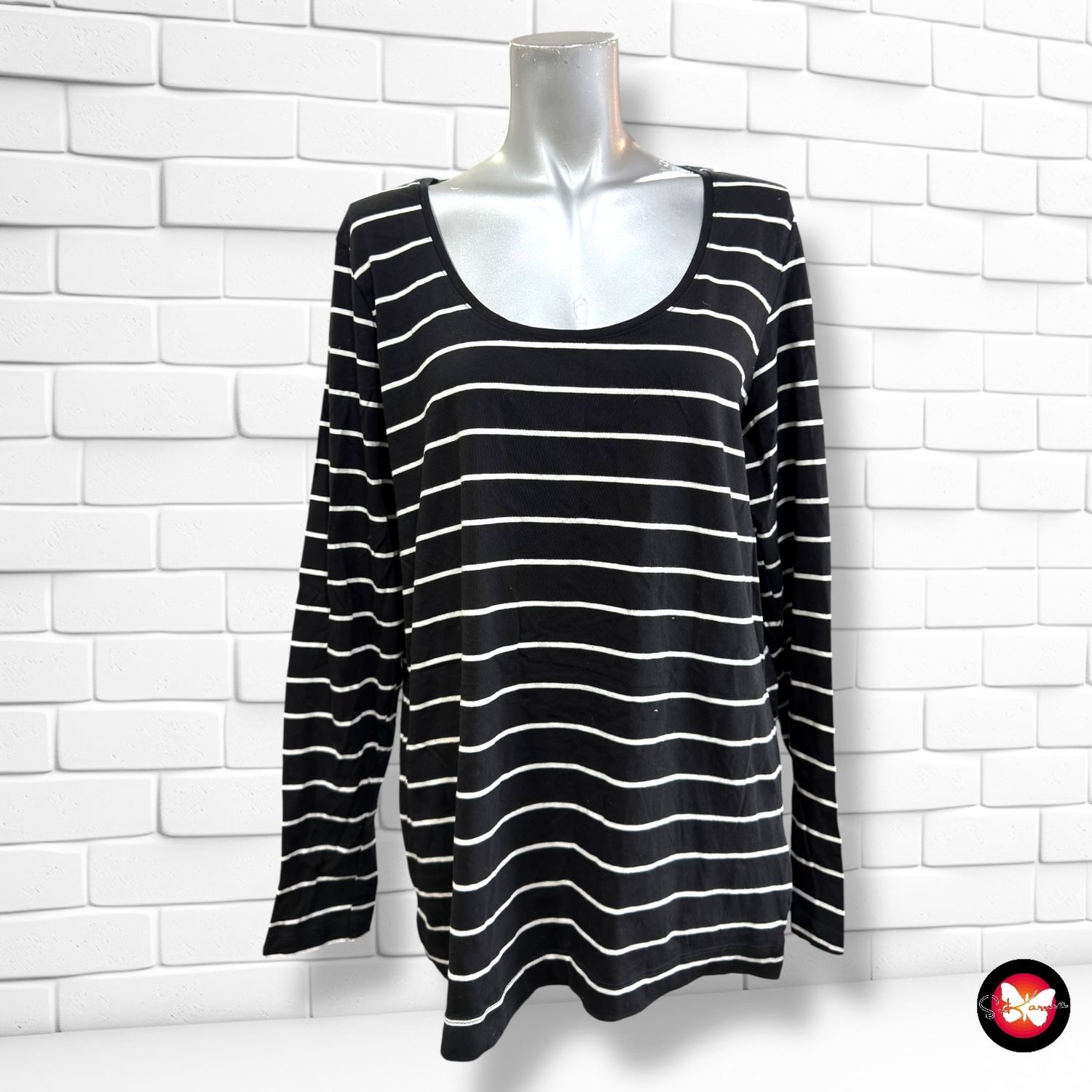 **HOY** Camiseta de manga larga de rayitas ESMARA Talla 48/50 (pequeña)