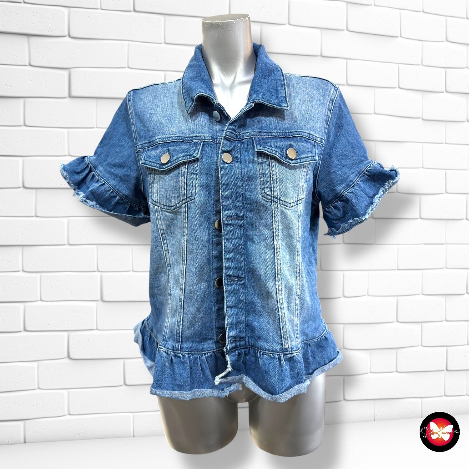 **HOY** Cazadora vaquera de manga corta RICH&amp;ROYAL Talla M