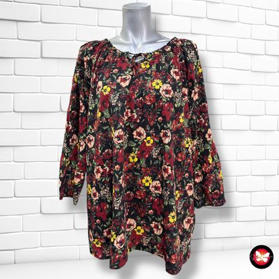 **HOY** Camiseta de manga larga de florecitas LAURA TORELLI Talla XL