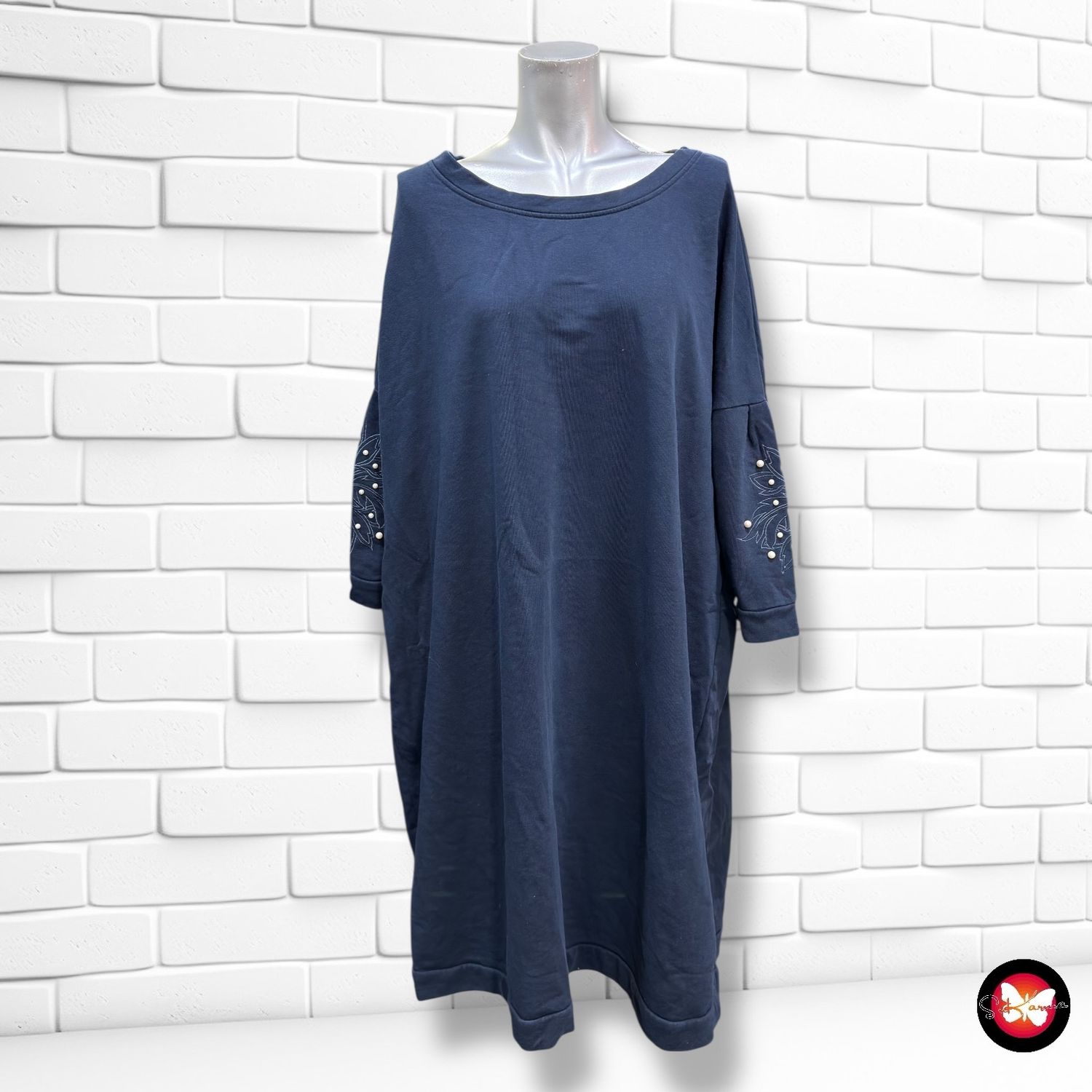 **HOY** Vestido maxi sudadera con perlitas ESMARA Talla 52/54