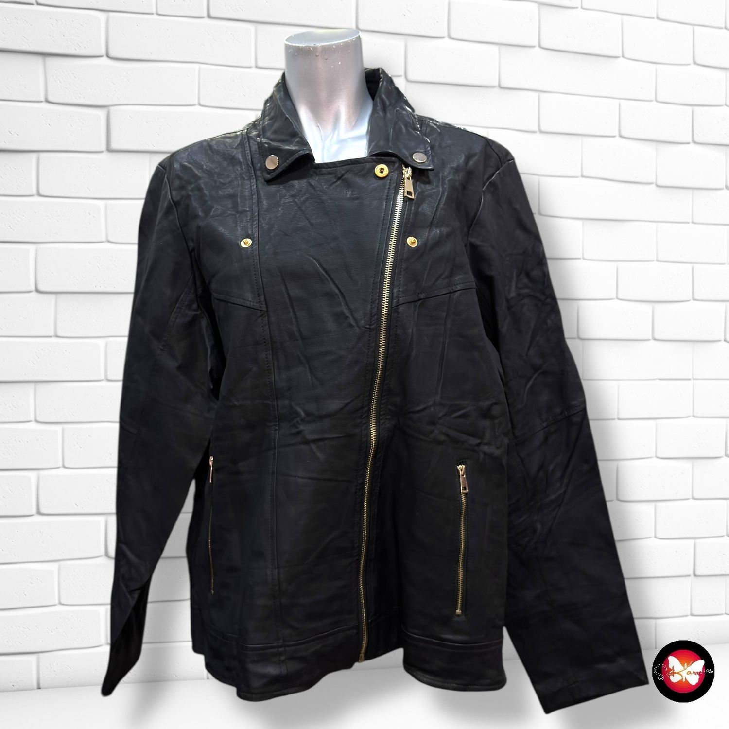 **HOY** Cazadora biker de piel sintética Talla XXL