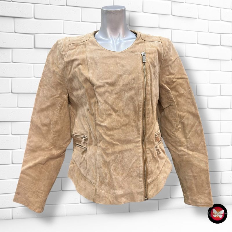 Cazadora biker de ante MANGO Talla XL (pequeña)