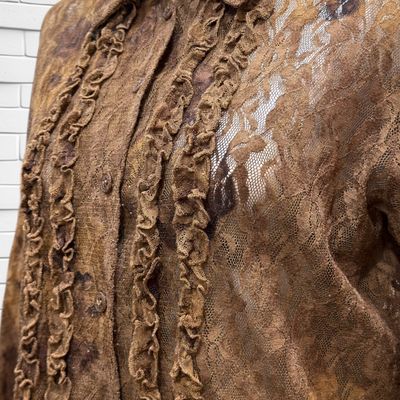 **HOY** Camisa de manga larga de encaje Talla S/M