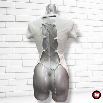 Camiseta con espalda abierta y cadenas THE RAGGED PRIEST Talla XS