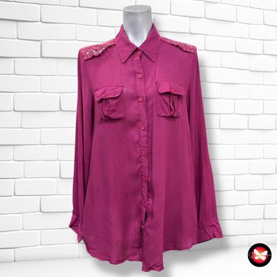 **HOY** Camisa de manga larga con encaje MOSNOVA Talla M