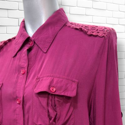 **HOY** Camisa de manga larga con encaje MOSNOVA Talla M