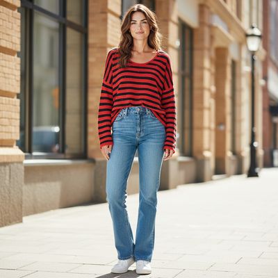 Jersey de manga larga de rayas con lentejuelas ONLY Talla L