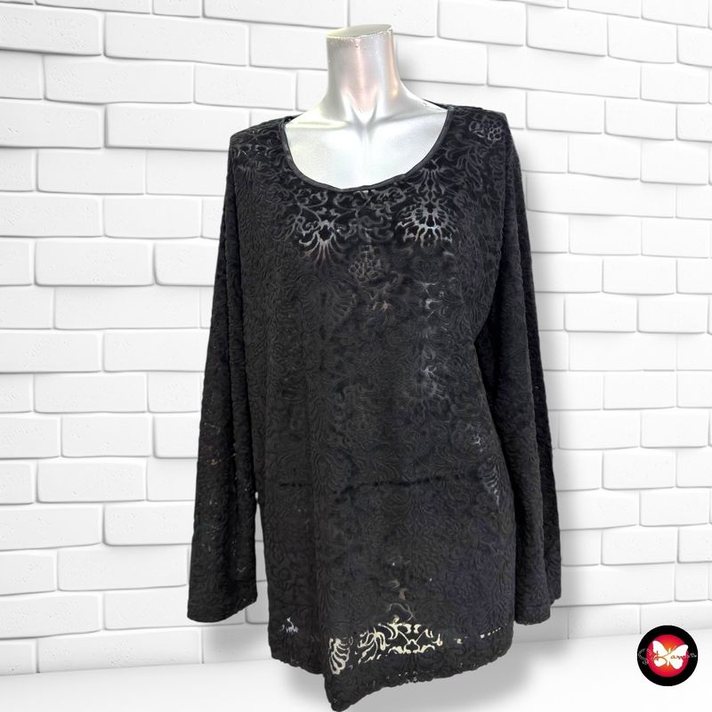 Blusa traslúcida con terciopelo Talla XL/XXL