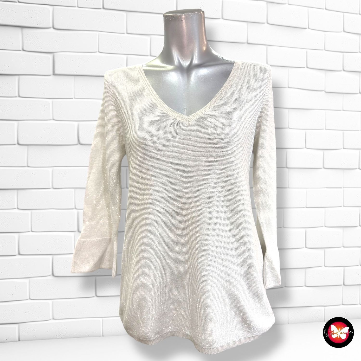 **HOY** Jersey de media manga con lurex CORTEFIEL Talla S