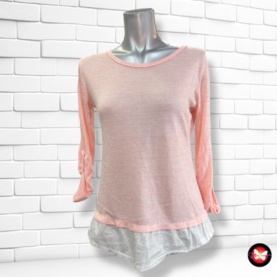 **HOY** Jersey de media manga con bajo de blusa Talla M (pequeña)