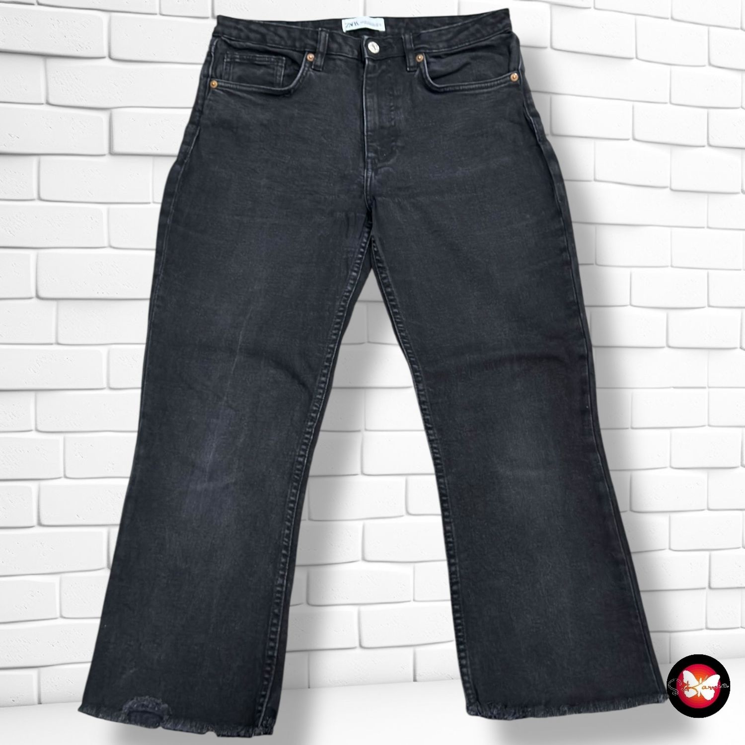 **HOY** Pantalón vaquero ancho de pierna ZARA Talla 40