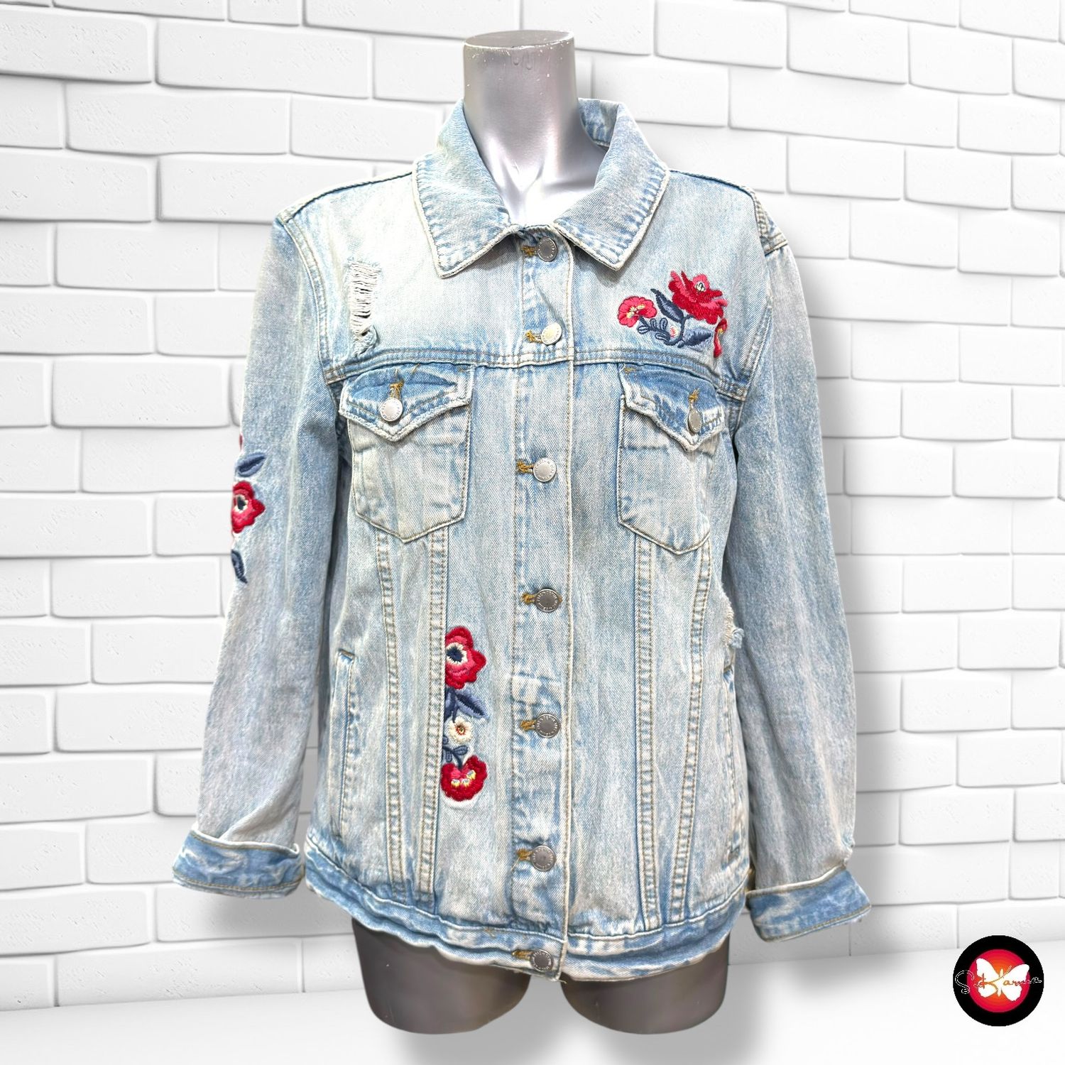 **HOY** Cazadora vaquera con bordados PAGE ONE Talla 36