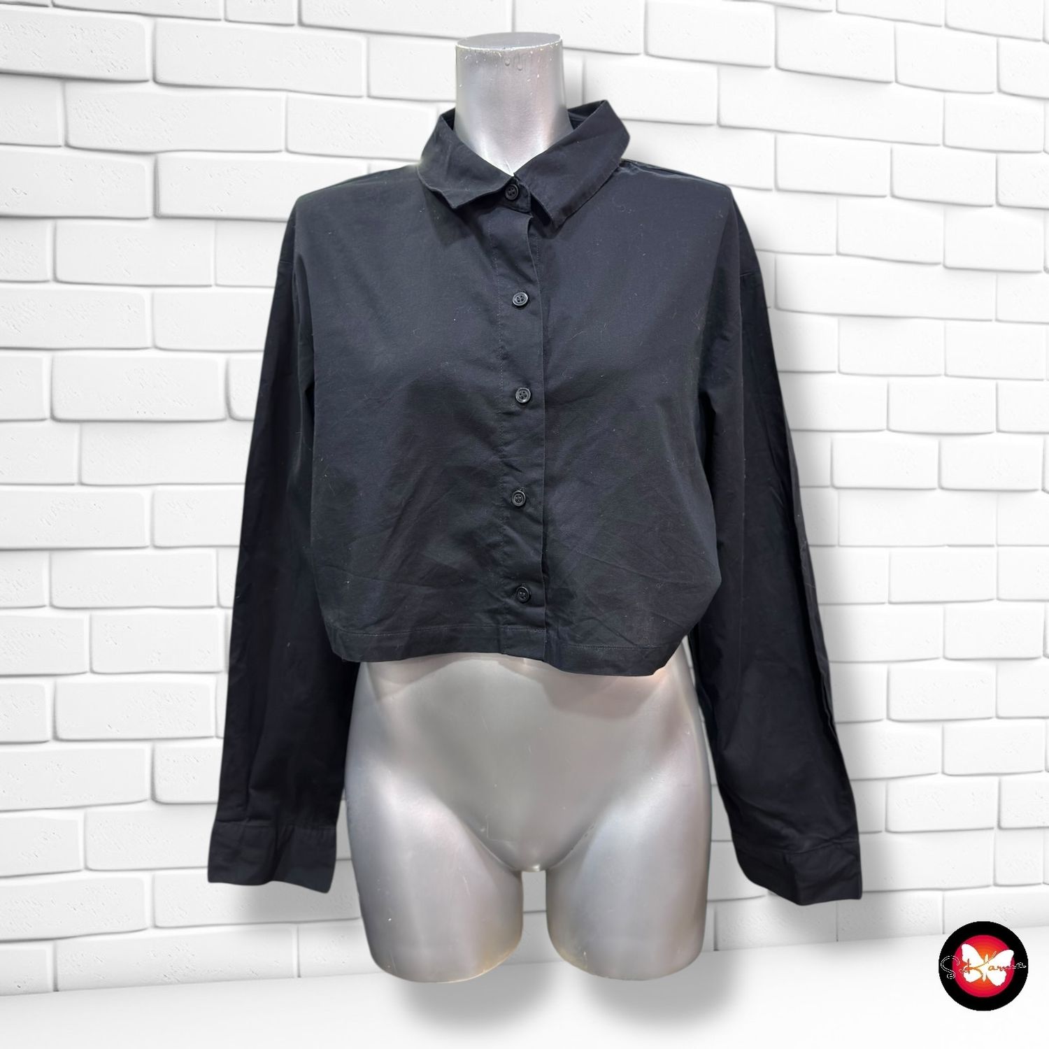 **HOY** Camisa cropped de manga larga DIVIDED Talla S