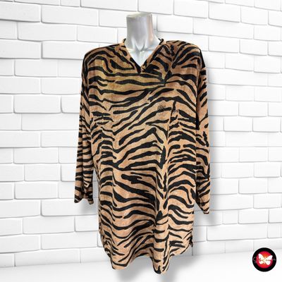 **HOY** Blusa de terciopelo animal print Talla 3XL
