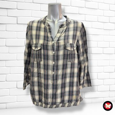 **HOY** Blusa de media manga de cuadros SPRINGFIELD Talla 40