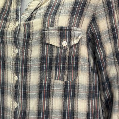 **HOY** Blusa de media manga de cuadros SPRINGFIELD Talla 40