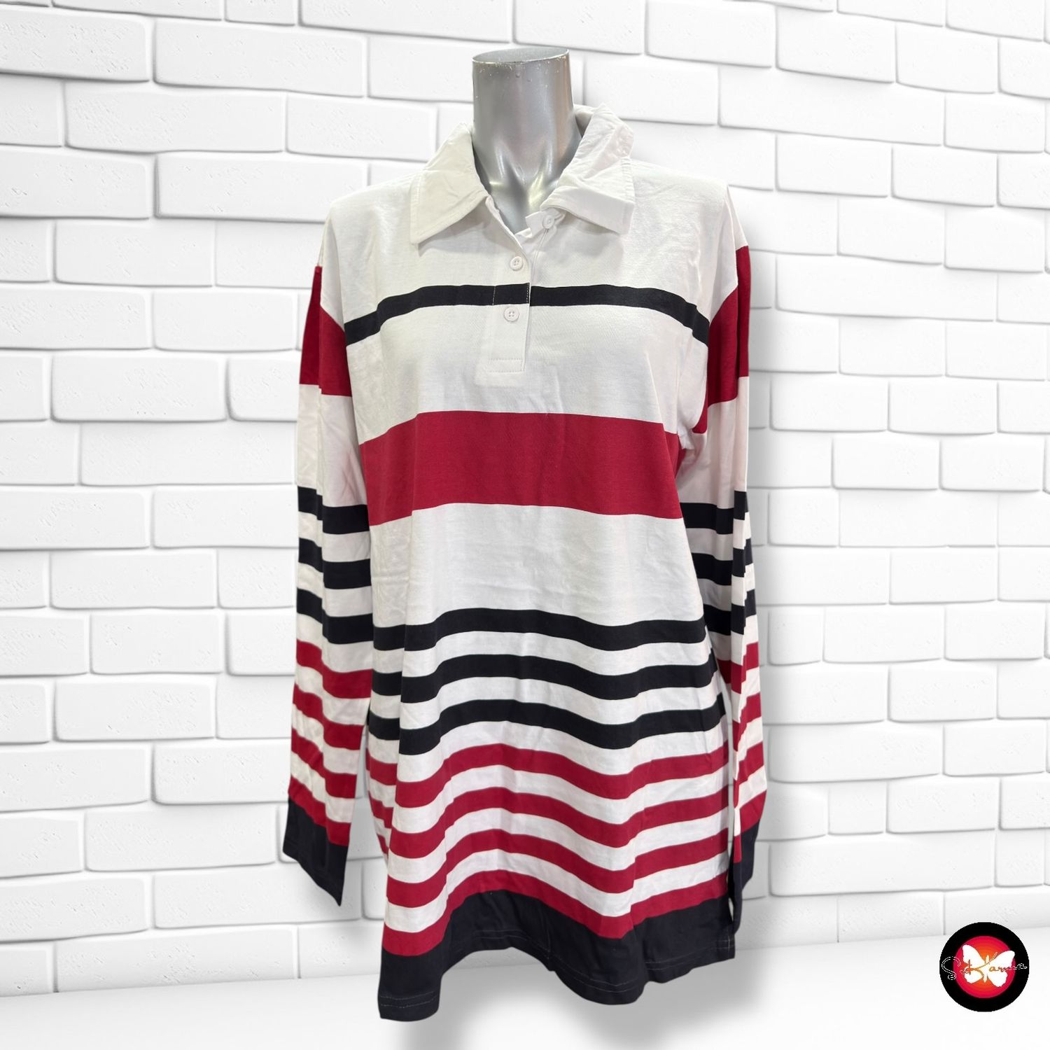 **HOY** Camiseta de manga larga de rayas Talla L