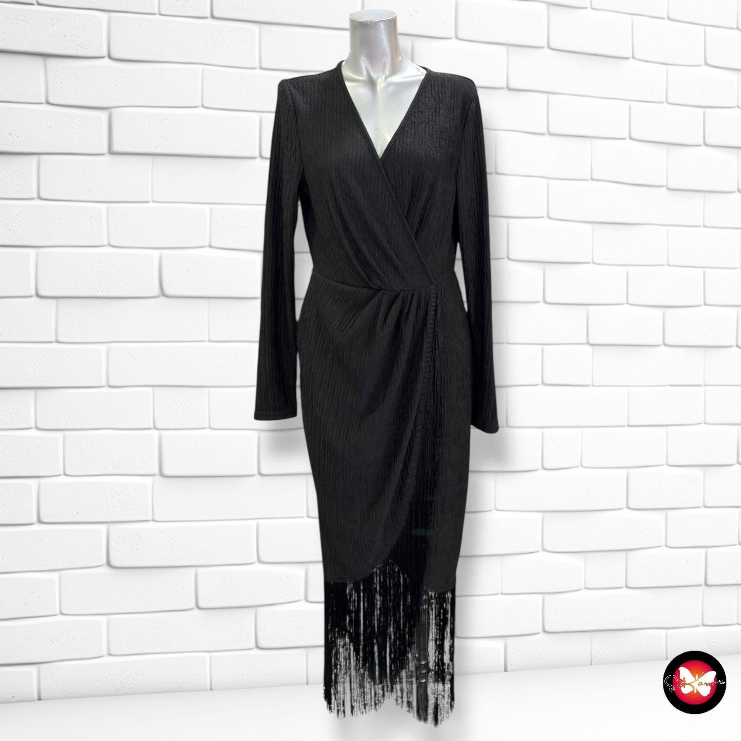 **HOY** Vestido de noche con flecos SHEIN Talla L