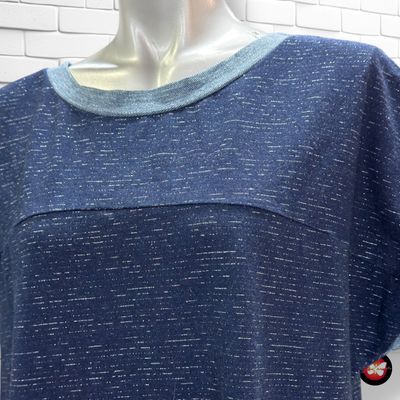 **HOY** Vestido maxi sudadera de manga corta con lurex NORAH Talla 40