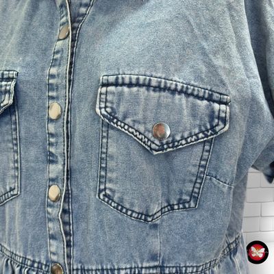 Vestido vaquero de manga corta Talla L