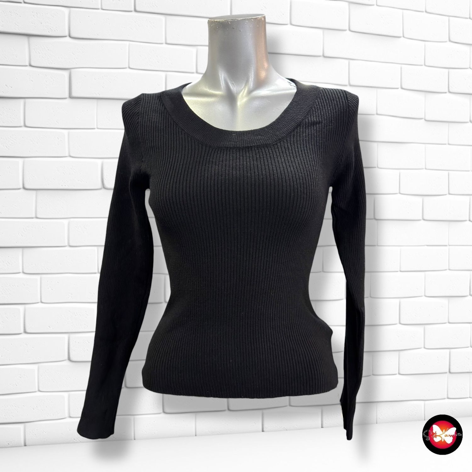 **HOY** Jersey de manga larga básico canalé DAZY Talla S