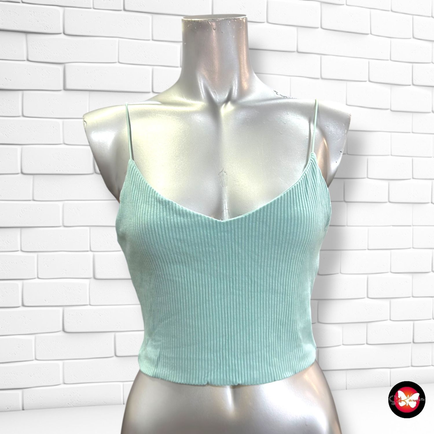 **HOY** Crop top canalé WEEKDAY Talla S