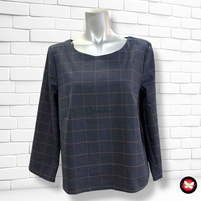 **HOY** Blusa office de cuadros COMMA, Talla 38