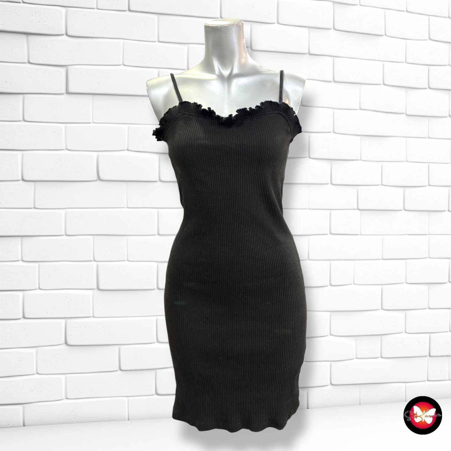 **HOY** Vestido canalé de tirantes PIECES Talla S