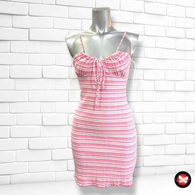 **HOY** Vestido canalé de rayitas BERSHKA Talla M (pequeña)