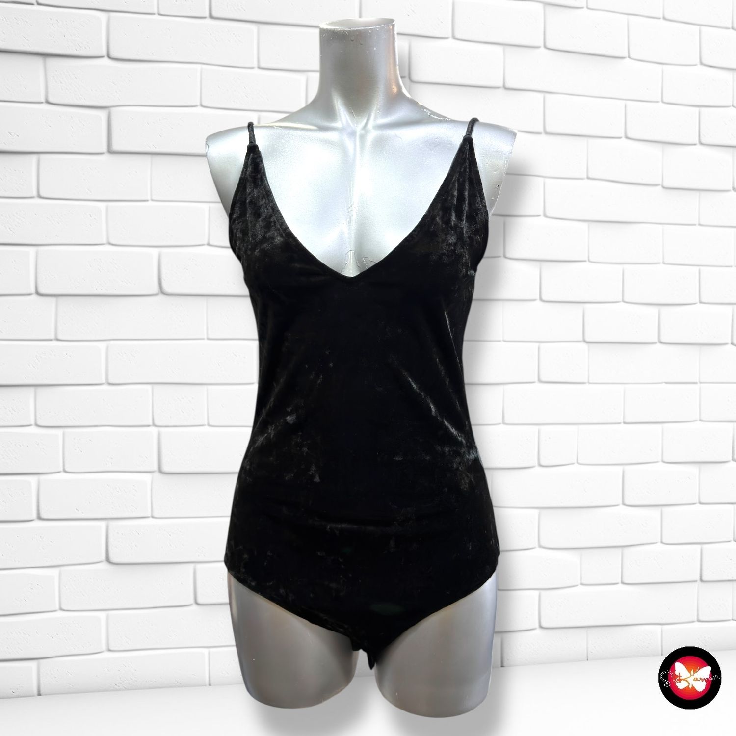 **HOY** Body de noche de terciopelo H&amp;M color Negro Talla S