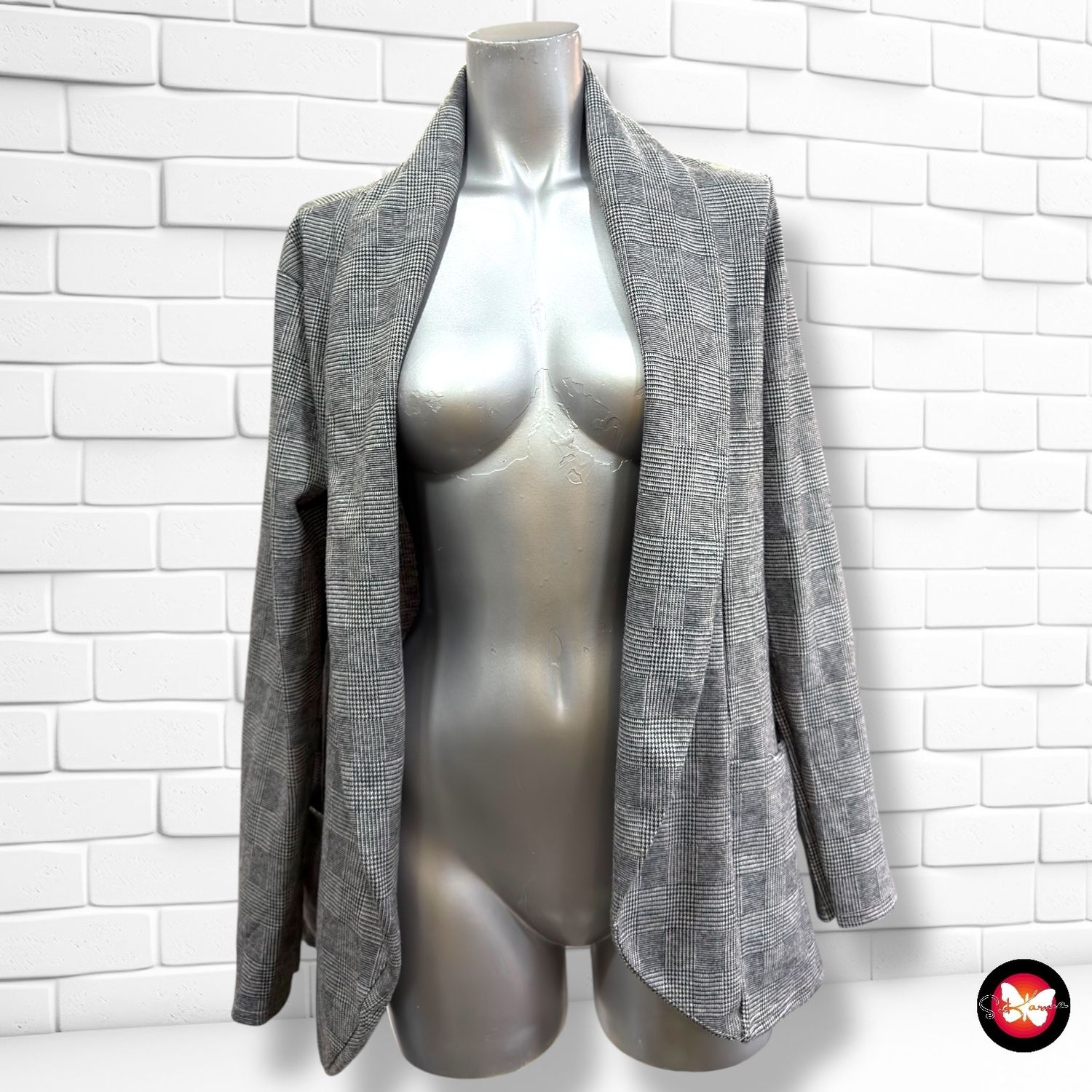 **HOY** Blazer Príncipe de Gales  color Gris Talla ÚNICA